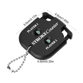 Amusingtao Golf Score Counter,Mini Golf Shot Stroke Counter Clicker with Keychain,Portable Golf Shot Stroke Counter for Golf Game Score keeper(Black)