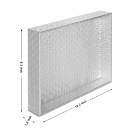 Gurfuy Sliver Jewelry Tray Decorative Tray Perfume Tray Organizer for Home Decoration Used on Nightstand Bathtub Living room Alligator PU Leather Rectangular 10.2"X8.3"X1.8"H