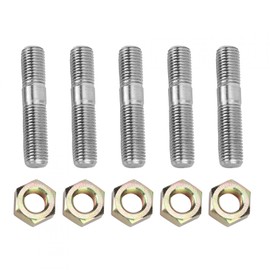 KIMISS Bolt M10x1.25 Exhaust Stud 10x1.25 Stainless Steel M8 x Metric Double End Bolt for Automotive M10x1.25 Exhaust Kit Hampton 125 Stainless Steel 10x1.5