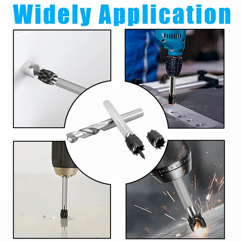 Yakamoz 10Pcs Spot Weld Cutter Set, High Speed Steel Hole