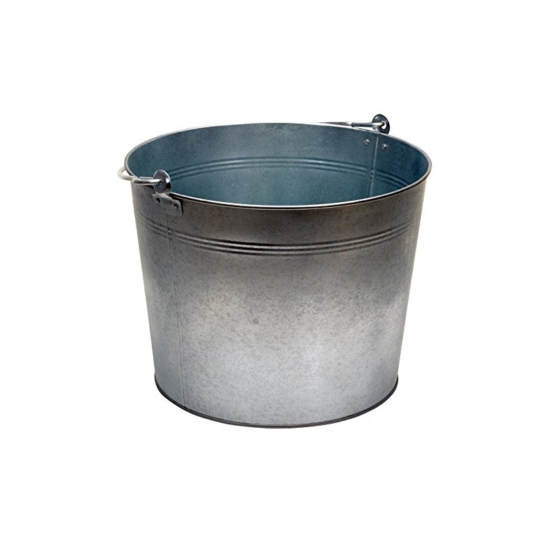 Vestil BKT-GAL-500 Galvanized Steel Bucket, 10-3/4" Depth, 5 gallon, 44