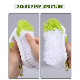 Scrub Brush, Heavy Duty Scrubbing Brushes with Comfortable Grip for Shower, Bathroom, Sink, Kitchen, Bathtub, Floor Cleaning, 3 Pcs