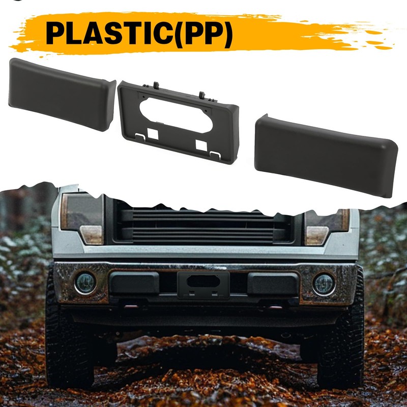 ECOTRIC Front Bumper Guards Pads + License Plate Frame Compatible