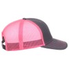 Lids Blank Slam Dunk Trucker Adjustable Snapback Hat, Charcoal/Neon Pink