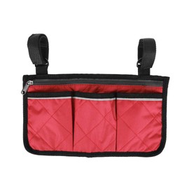 Alomejor Bolso Walker Bolso Organizador Walker Plegable Lavable Tote Multifuncional para Andador y Silla de Ruedas(23 * 17 * 4cm-Vino Rojo) Estantes y Almacenamiento
