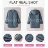 EVALESS Puffer Jacket for Women Lightweight Diamond Quilted Jackets Long