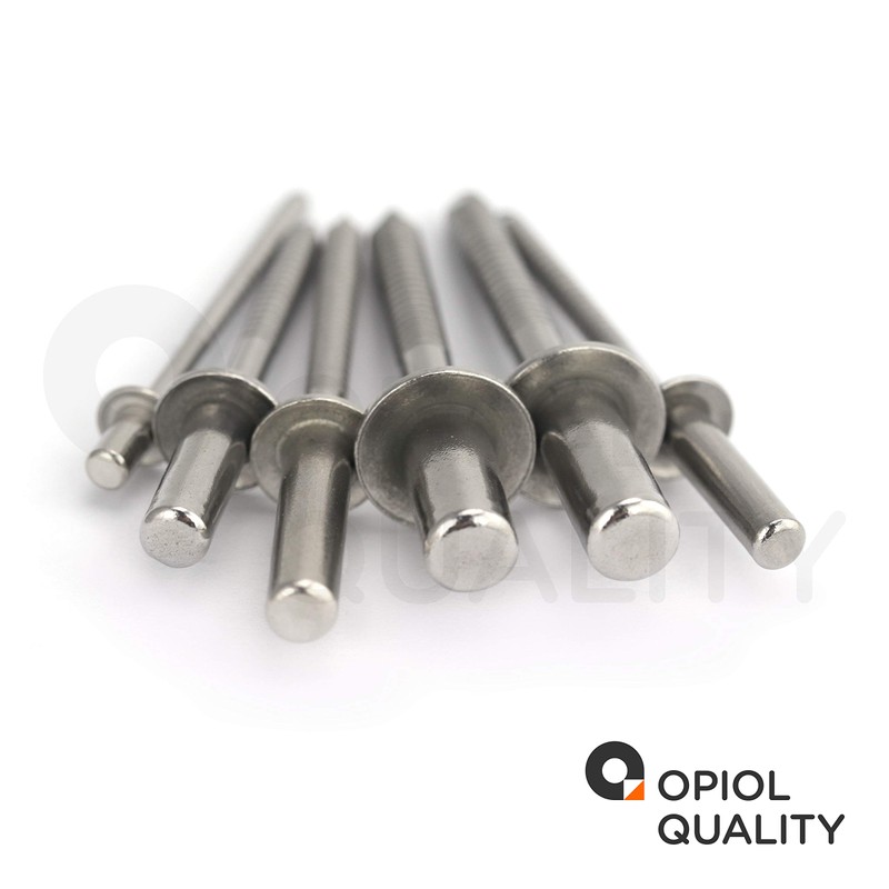 OPIOL QUALITY® Sealing Blind Rivets with Flat Head, Grooved Rivet