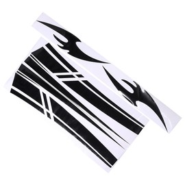 4PCS Racing Stripes Car Sticker Black 106x9.2inch Stripes Door Sides Hood Decal Stripe Graphic Car Stickers Decorative for Car SUV Truck Car Body Accessories