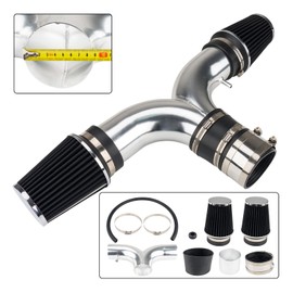 PHILTOP 3.5" Cold Air Intake Kit System Compatible with Dodge Ram 1500 / Ram 2500 / Ram 3500 2003 2004 2005 2006 2007 2008 5.7L V8, High Performance, Black