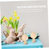 Operitacx 1set Easter Wooden Happy Mini Christmas Tree Decorations Party