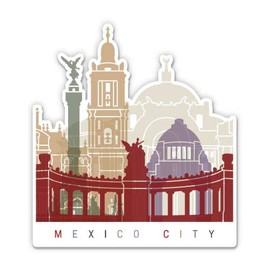Squiddy Mexico City - Vinyl Sticker Decal for Phone, Laptop, Water Bottle (3" high)
