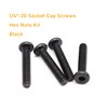 binifiMux 80pcs 1/4"-20 Black Hex Socket Cap Screws and 1/4"-20