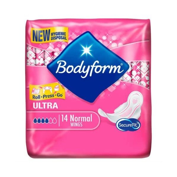 Bodyform Ultra Normal Wing 14 per pack Case of 4