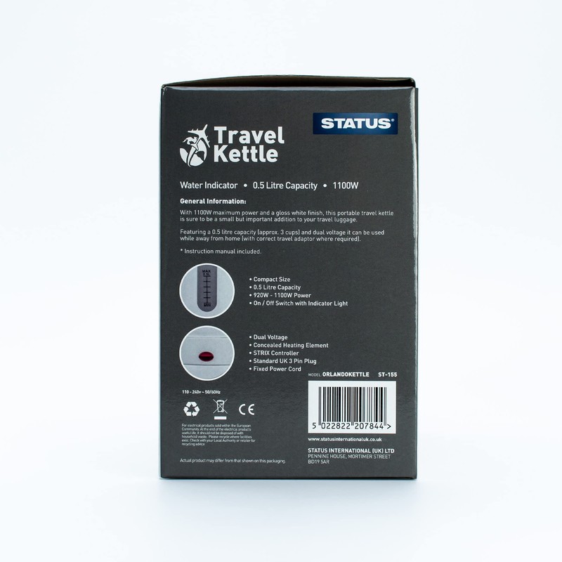 STATUS Orlando Travel Kettle | 0.5 litre white water kettle