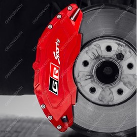 GR Toyota Caliper Sticker High Temperature Resistant Sticker Cool Rake Caliper Cover Waterproof Sticker Brake Caliper (Ginyaku)