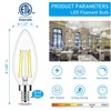 Honesorn Candelabra LED Bulb, E12 Small Light Bulbs 5000K Daylight