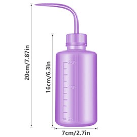 DERSTRA Wash Bottles - 2pcs 250ml Safety Watering Tools, Economy Plastic Squeeze Bottle, Medical Label Green Soap Cleaning, Washing Tool (Purple)