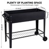 LEETOLLA Elevate 32" Tall Raised Garden Bed Outdoor with Wheels