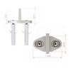 JUBEST Silver Aluminum T-Guide for Sliding Barn Door Hardware Set