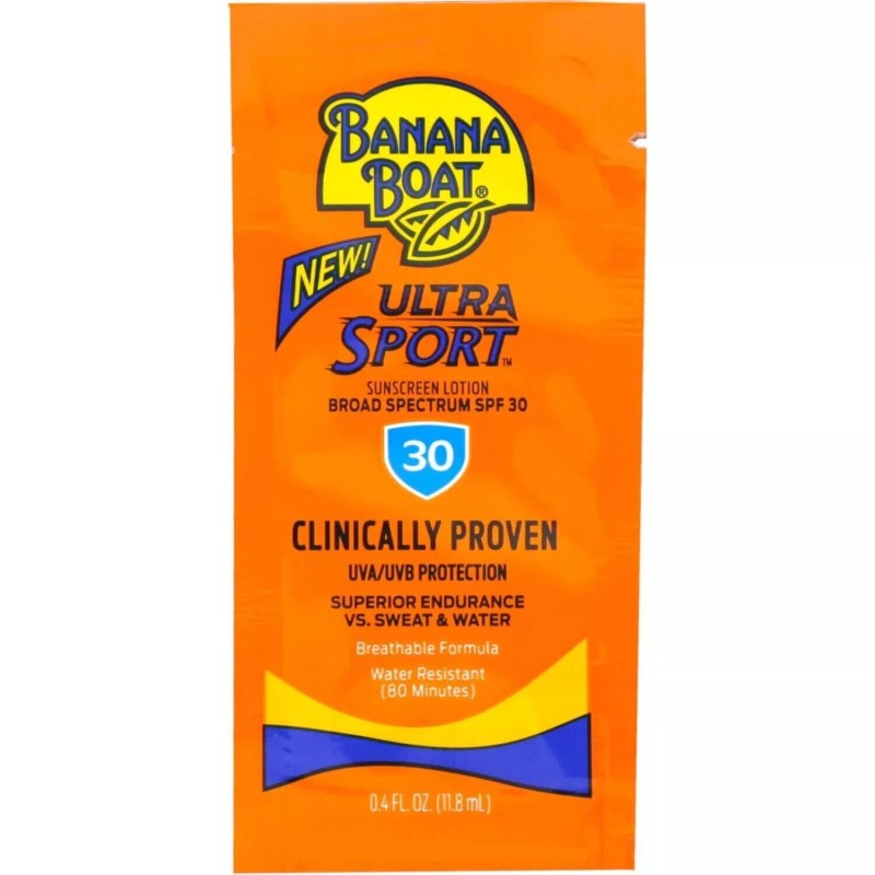 Banana Boat Sport Sunscreen Spf 30 Protection Lotion Travel Packets
