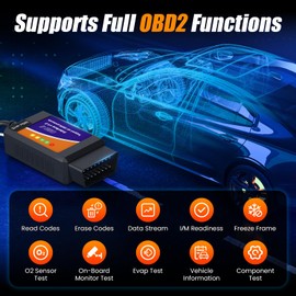 ELMconfig ELM327 OBD2 USB Adapter for Windows, OBD2 Scanner Diagnostic Coding Tool with MS-CAN/HS-CAN Switch for Ford Lincoln Mazda Mercury Series Vehicles