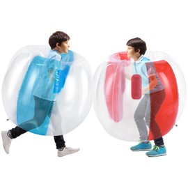 Theefun Bumper Balls, 2 Pack 36inch Inflatable Sumo Ball Bopper Toys for Kids Physical Outdoor Active Play, Giant Human Hamster Knocker Body Zorb Ball, Body Bubble Soccer Ball