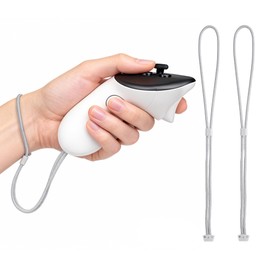 Lukvcoe 1 Pair 交換用 コントローラー ストラップ for Meta Quest3/Quest 3 用 互換性 コントローラー リストストラップ for Oculus Quest3S/Quest 3S 用 腕 ハンド ストラップ 丈夫で 調整可能 リフティングストラップ 簡単な取付 リストバンド 手首ストラップ 落下防止 - ホワイト