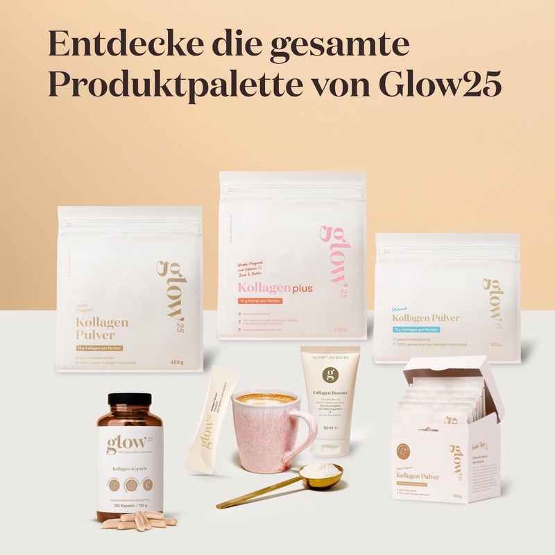 Glow25® Collagen Intensive [30 Sticks] - with Tripeptides, Vitamin C,