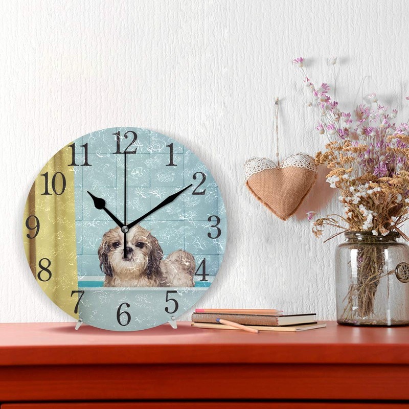 Reloj de pared con diseño de números árabes lindo húmedo
