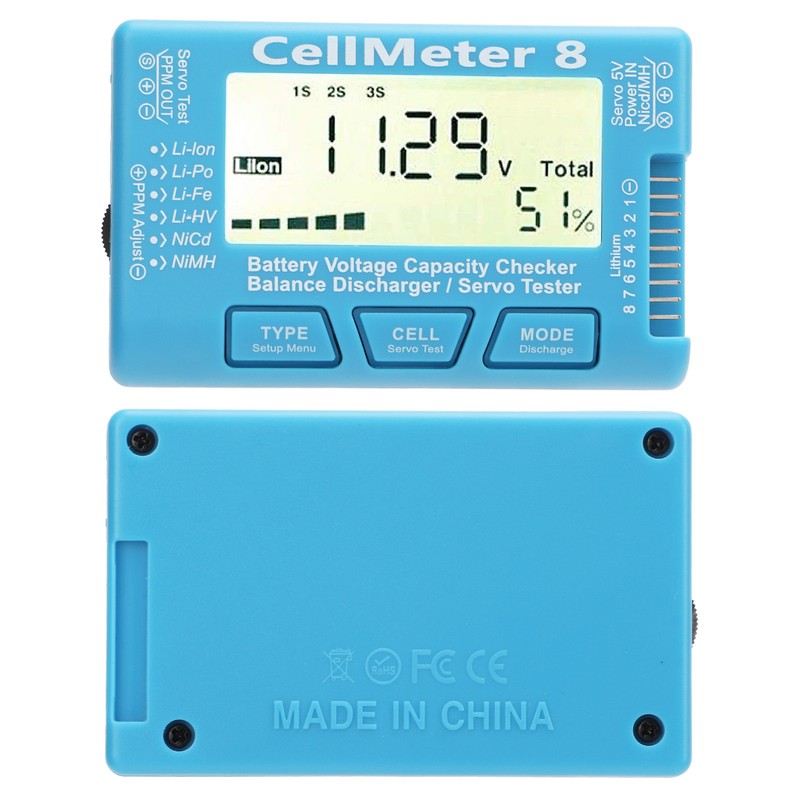 Digital Battery Capacity Checker Voltage Tester Meter for LiPo Life