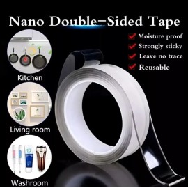 Alien Nano Tape Double Sided Heavy Duty Reusable Adhesive Stick Transparent 10Ft