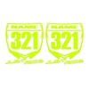 JUST RIDE Motocross Number Plate Replica Decal Stickers YZ