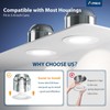 Amico 5/6 inch 5CCT LED Recessed Lighting 4 Pack, 12W=100W,
