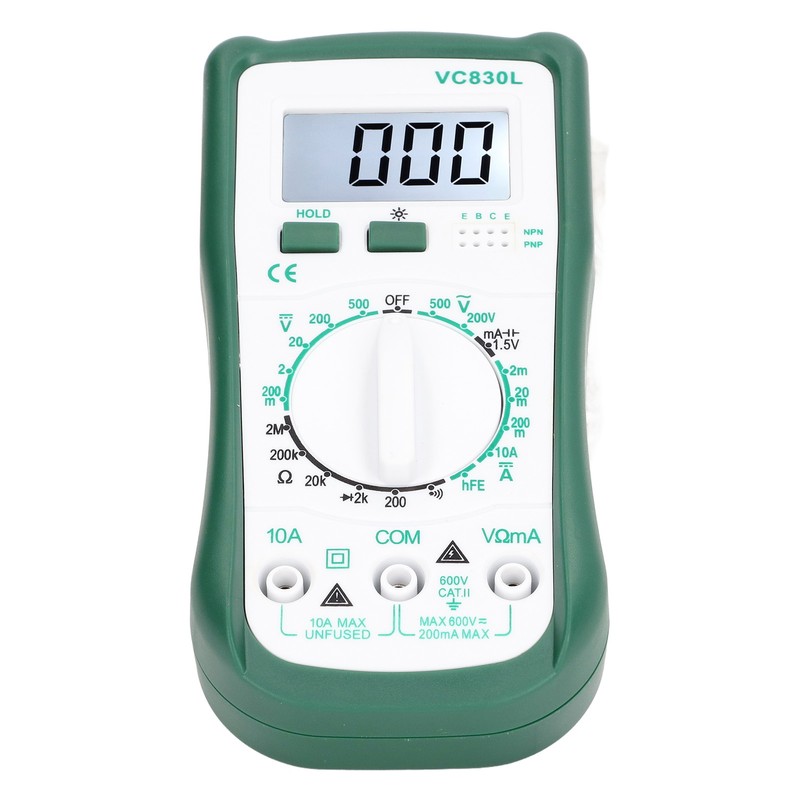 LCD Display Multimeter Multifunctional Digital Voltage Current Resistance Tester VC830L