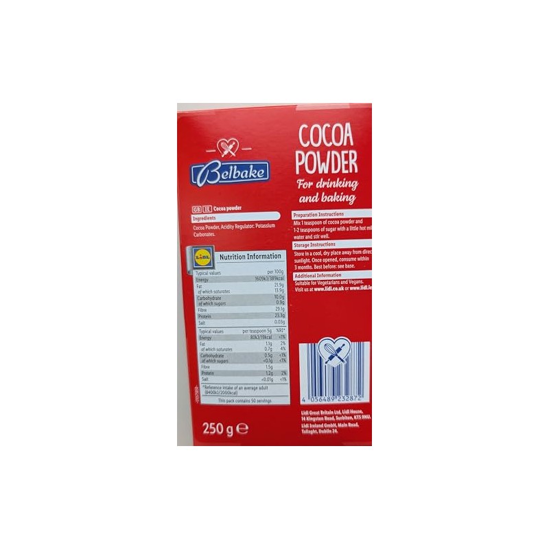 Cocoa Powder 250g, Unsweetened, for Drinking & Baking
