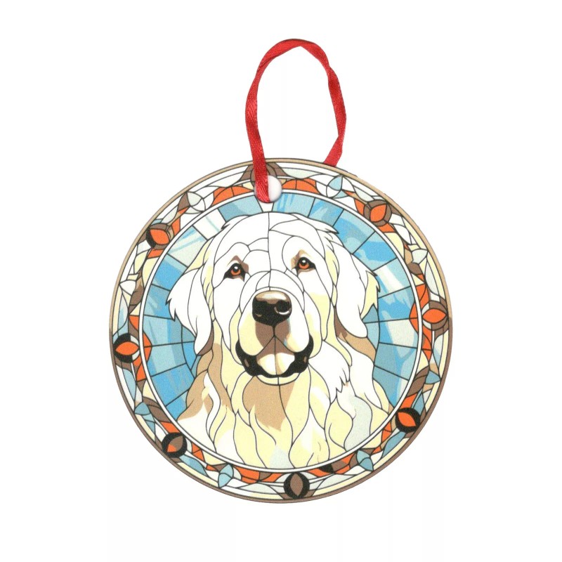 Gulf Coast Laser Graphics Great Pyrenees Stained Glass Design Holographic
