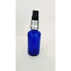 Marca Generico Frasco Dosificador 50 Ml Cristal Azul Bomba Plata