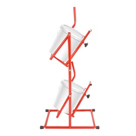 Gelacie Dual Pail Tipper Rack Manual Bucket Rack Can Tipper Paint Liquid Pourer 20L Tipping Pail - Red