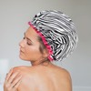 Lotsdonxia Reusable Double Thickened Shower Cap Waterproof Comfort and Trendiness