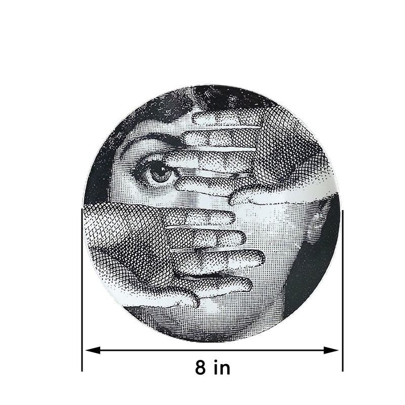 Beccalame Decorative Plates Handmade Ceramic Ornament for Home&Office Wall Decors