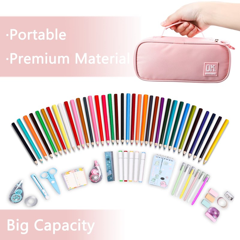 LUSIAINA Pencil Case Organizer Large, Big Capacity Pen Case with