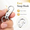 Thfaeyta 4Pcs Swivel Lobster Clasps, Snap Hooks for DIY Keychain