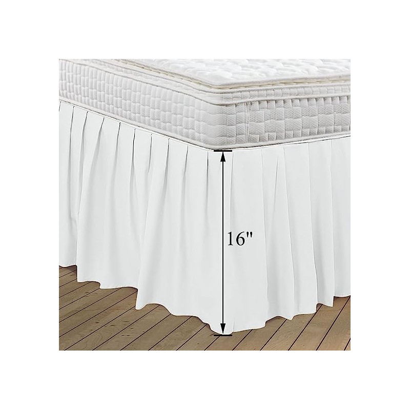 British Home Bedding - Plain Polycotton Extra Deep Frilled Bed