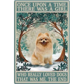 Rustic - 500 Piece Jigsaw Puzzle for Adults Families Kids Toys Gift Wall Decor Pomeranian Lover Funny Dog Once Upon A Time There was A Girl Who Really Loved Dogs for Man Cave
