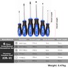 Navegando 6-Piece Magnetic Screwdriver Set with Cr-V Steel, Non-Slip Handle