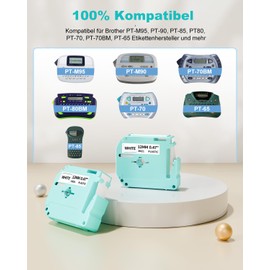 Vixic Compatible Brother M-K231 12 mm Label Tape Replacement for Brother M-K231S M-K231 MK231S M-K231BZ Label Tape for Brother PT-90 PT-M95 PT-65 PT-60 PT-55 PT-70 PT-80 PT-85, Black on White