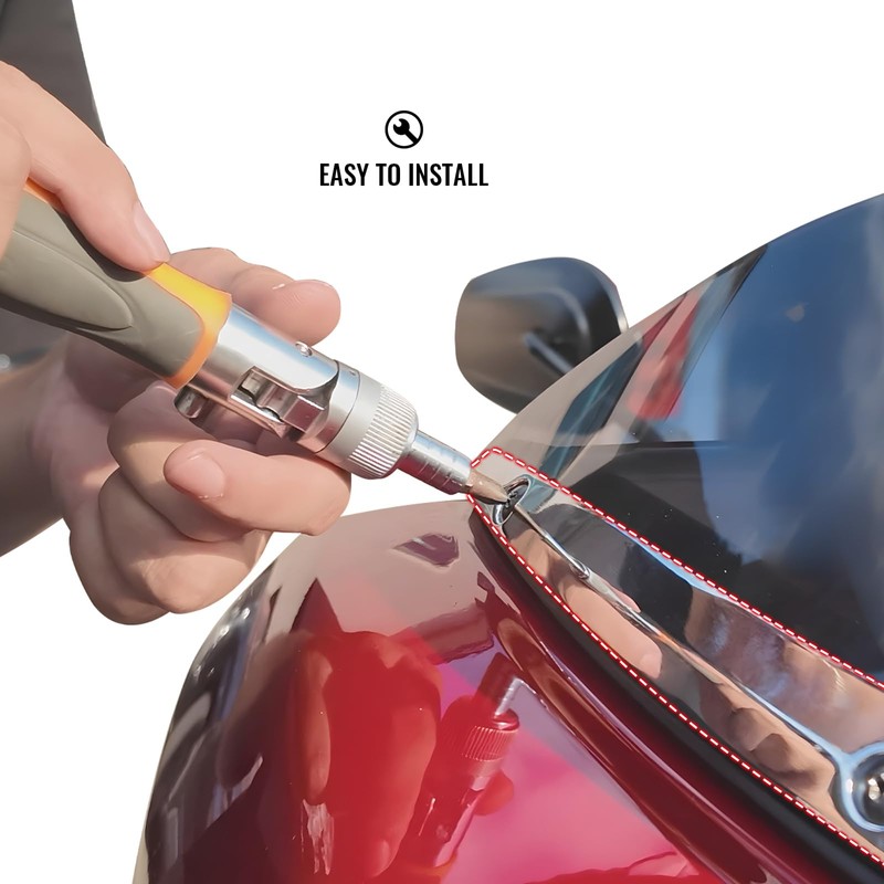 Front Windshield Side Trim for Road Glide, Split Chrome Windscreen