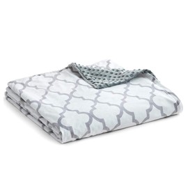 YnM Fuzzy Duvet Cover for Weighted Blankets (Lattice Scroll 48''x72'')