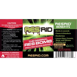 ResRid ResBomb 5 pack Residue Remover Safe Fast Effective 420 710 Glass Cleaner