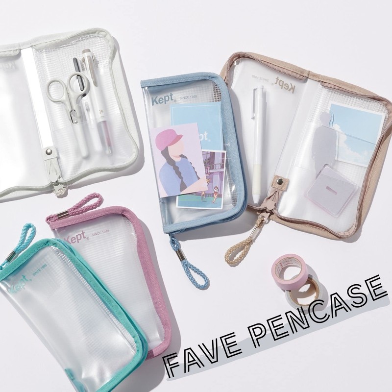 Raymay Fujii KPF1085DP Pen Case, Kept Fave Pen Case, Dusty